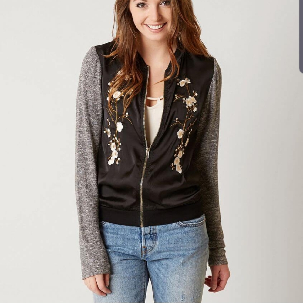 Floral bomber jacket